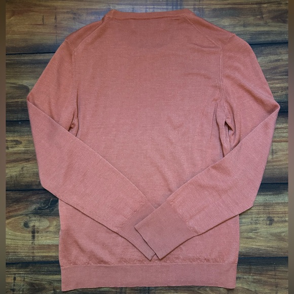 Debra C Beverly Hills Rust Peach Long Sleeve Cashmere Silk Sweater Italy Small - Picture 3 of 12